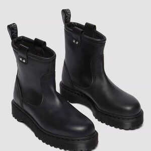 Dr. Martens Anistone Lo Leather Biker Boots Doc Martens Black Pull on Boot 8